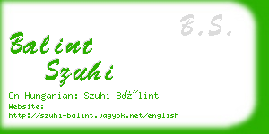 balint szuhi business card